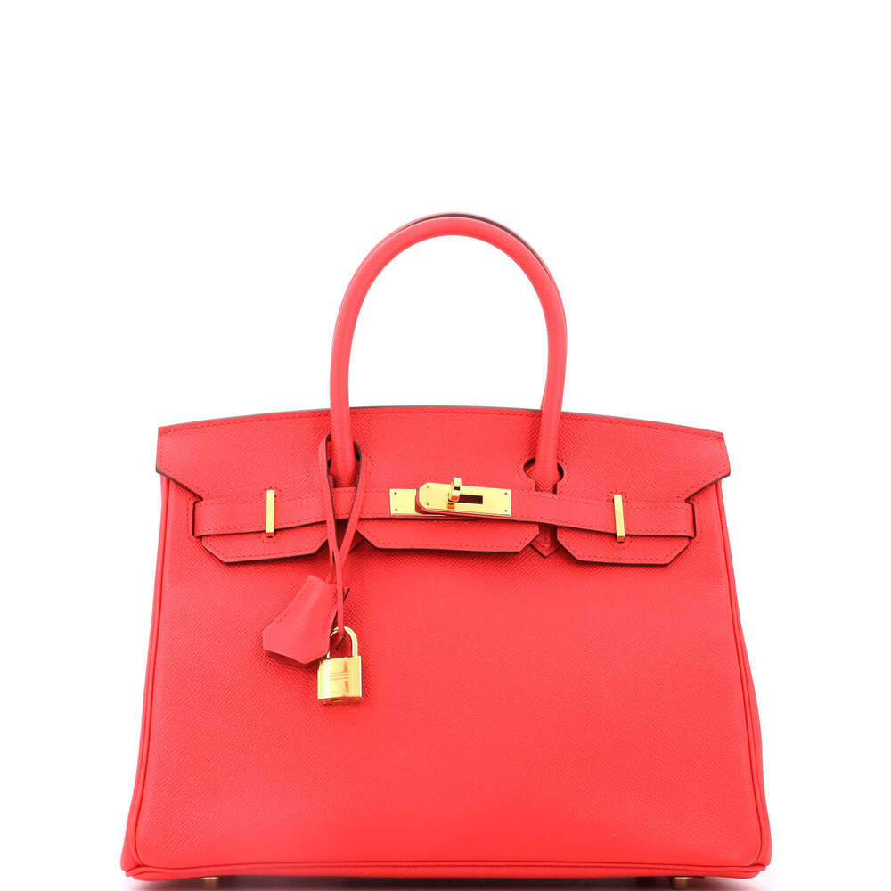 Hermes Birkin 30 Red Epsom with Gold Hardware